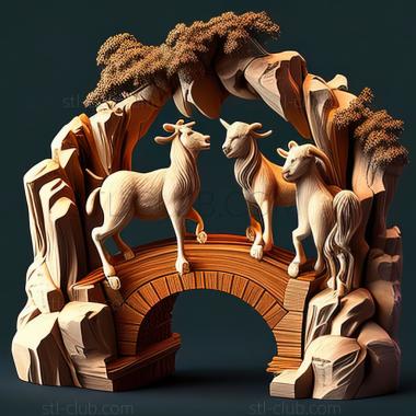 3D модель Игра St Goats On A Bridge (STL)